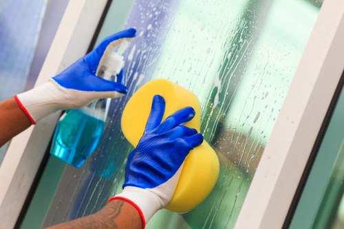Cleaner residential windows in Greenwich with clear reflections